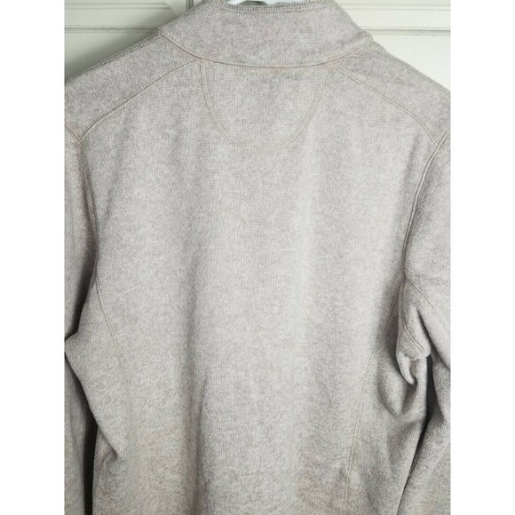 Woolrich Mens Oatmeal‎ Drifter 1/4 Button Fleece Collared Sweater Size Medium - Picture 7 of 7